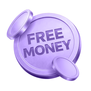 Purple coin artwork for weekly cashback